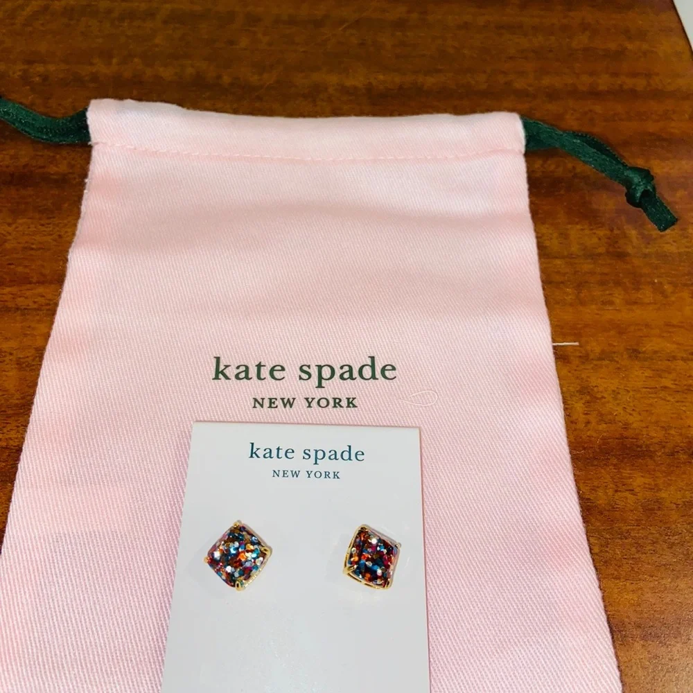 New Kate Spade ♠️ Glittery Sparkly Earrings - Picture 2 of 5